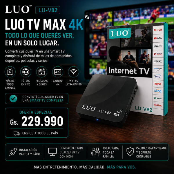 LUO TV Max 4K™ 🚀